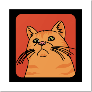 Ginger cat is mean lucky Posters and Art